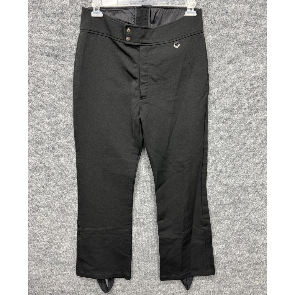 Vintage Black Mens Profile Ski Pants Snow‎ Pants Stretch 36 Reg Wool Blend